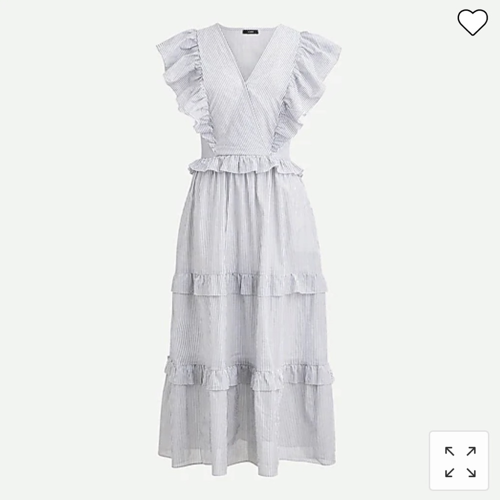 J. Crew Ruffle-sleeve cotton voile dress 2X